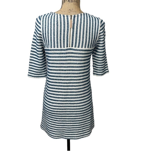 Anthopologie Postmark Striped Tunic Faux Leather Pockets Size Small - Picture 4 of 13